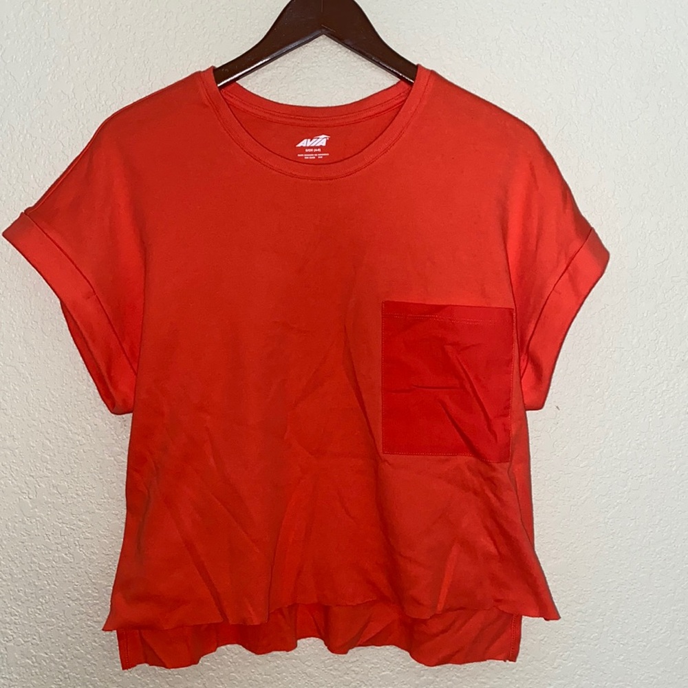 Orange Oversized Avia Pocket Tee